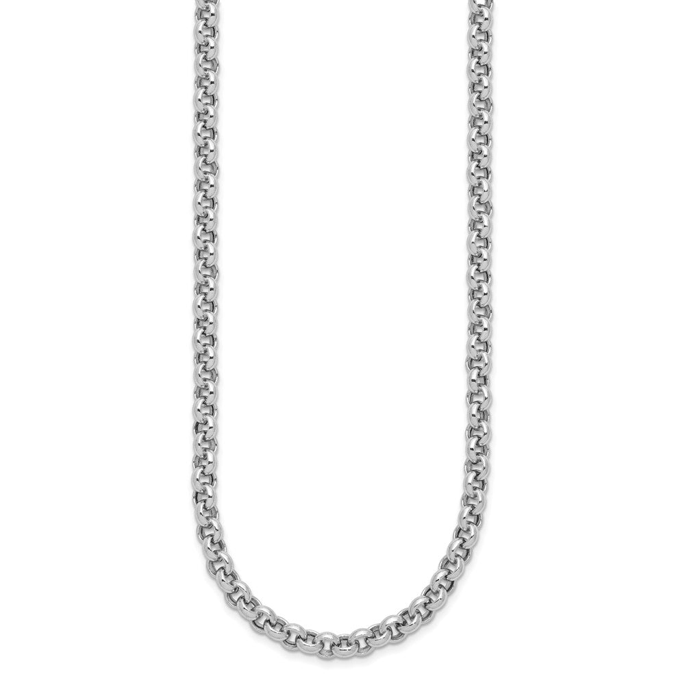 Polished Fancy Rolo Link Necklace - WBC