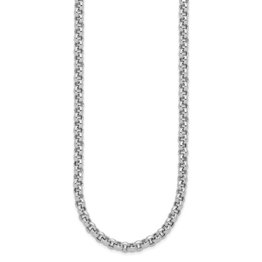 Polished Fancy Rolo Link Necklace - WBC