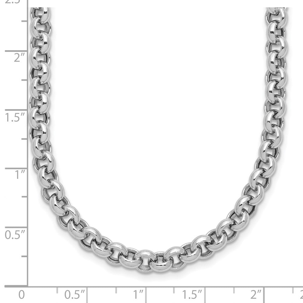 Polished Fancy Rolo Link Necklace - WBC