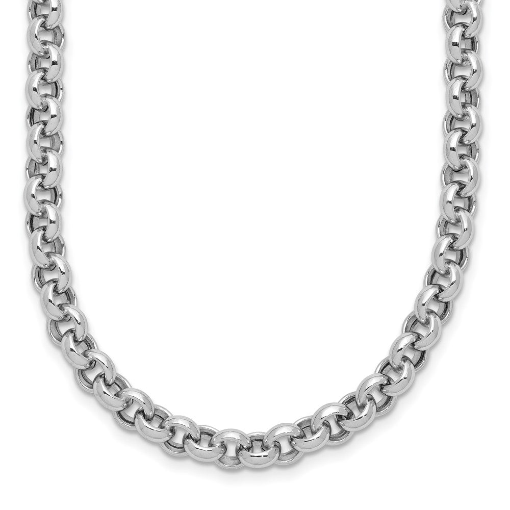 Polished Fancy Rolo Link Necklace - WBC