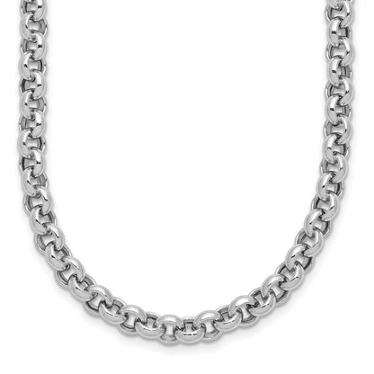 Polished Fancy Rolo Link Necklace - WBC