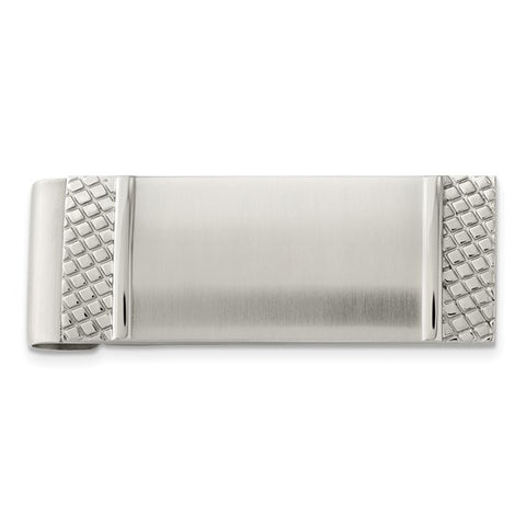 Chisel Stainless Steel Brushed and Textured Money Clip