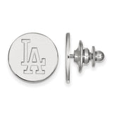 Sterling Silver Rhodium Plated Major League Baseball LogoArt Los Angeles Dodgers Pin