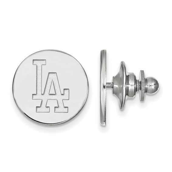 Sterling Silver Rhodium Plated Major League Baseball LogoArt Los Angeles Dodgers Pin