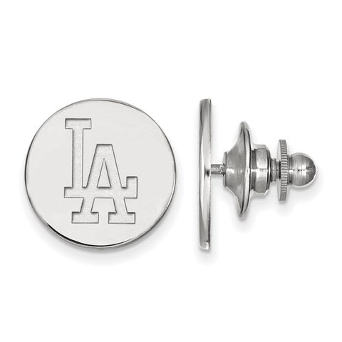 Sterling Silver Rhodium Plated Major League Baseball LogoArt Los Angeles Dodgers Pin