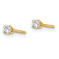 14ky .10ct. I2 K-L Diamond Stud Push-on Post Earrings - WBC