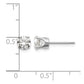 14kw 1.00ct. I2 K-L Diamond Stud Push-on Post Earrings - WBC