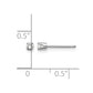14kw .10ct I2 K-L Diamond Stud Push-on Post Earrings - WBC