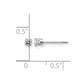 14kw .15ct I2 K-L Diamond Stud Push-on Post Earrings - WBC