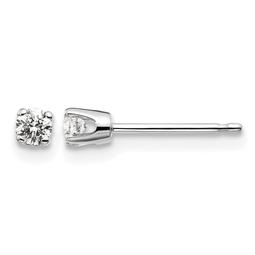 14kw .15ct I2 K-L Diamond Stud Push-on Post Earrings - WBC