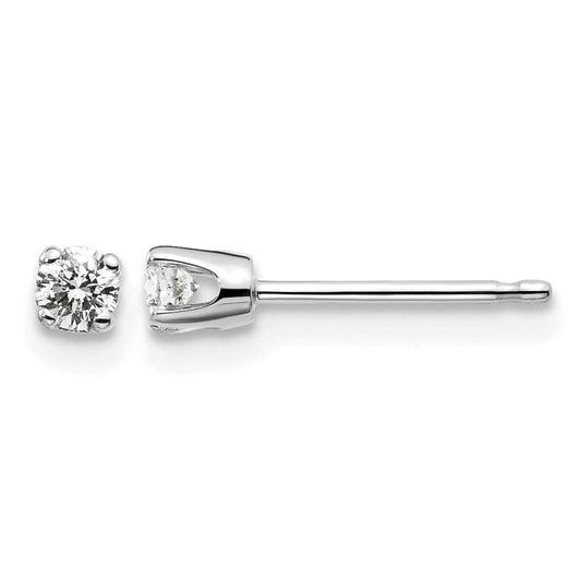14kw .15ct I2 K-L Diamond Stud Push-on Post Earrings - WBC