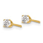 14ky .20ct. I2 K-L Diamond Stud Push-on Post Earrings - WBC