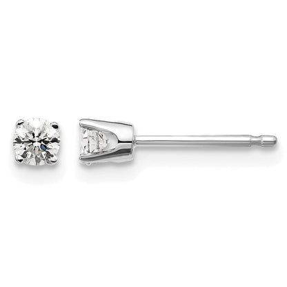 14kw .20ct I2 K-L Diamond Stud Push-on Post Earrings - WBC