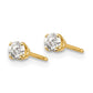14ky .25ct. I2 K-L Diamond Stud Push-on Post Earrings - WBC