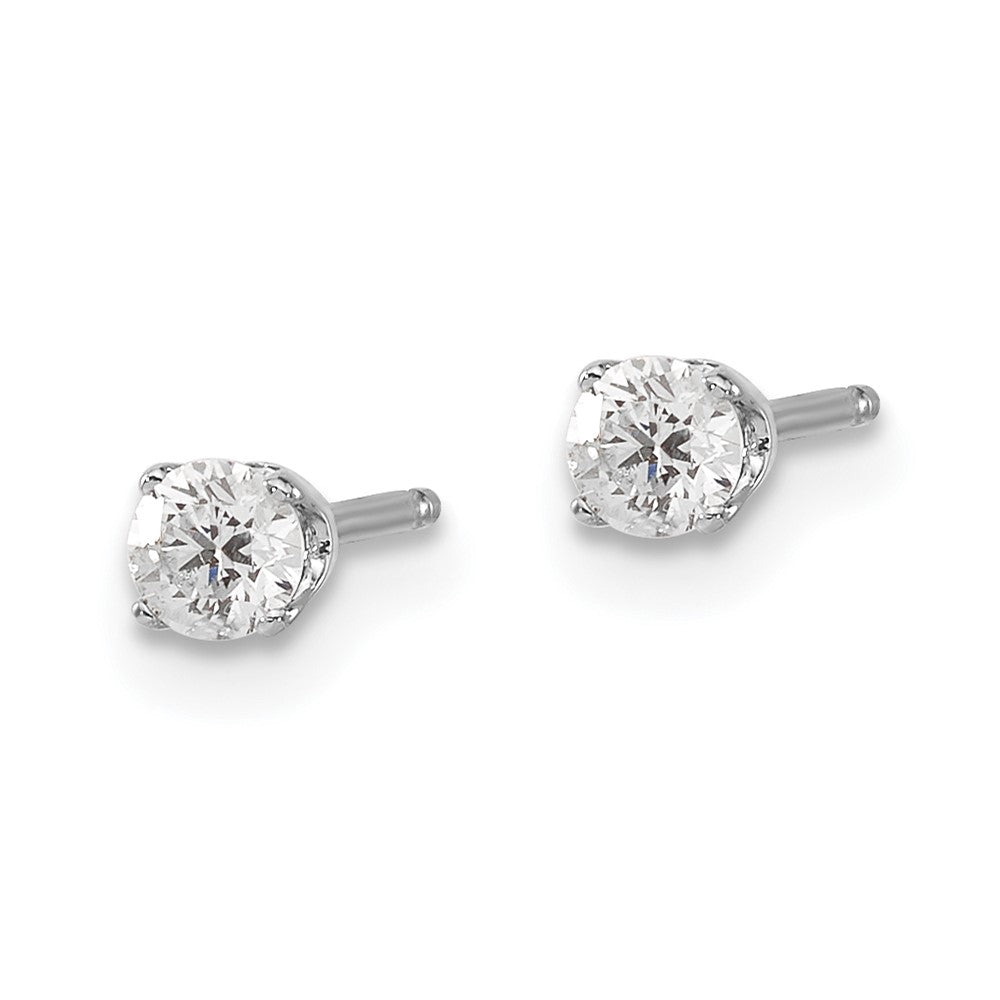 14kw .25ct I2 K-L Diamond Stud Push-on Post Earrings - WBC