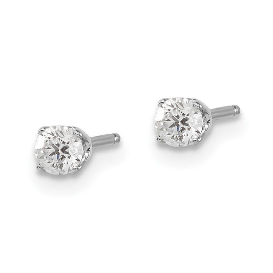 14kw .25ct I2 K-L Diamond Stud Push-on Post Earrings - WBC