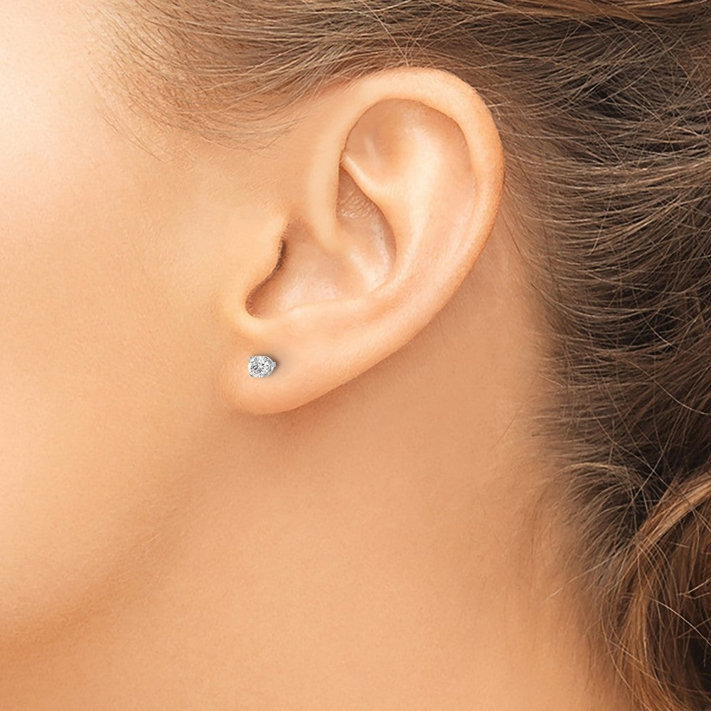 14kw .30ct I2 K-L Diamond Stud Push-on Post Earrings - WBC