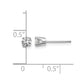 14kw .30ct I2 K-L Diamond Stud Push-on Post Earrings - WBC