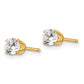 14ky .50ct. I2 K-L Diamond Stud Push-on Post Earrings - WBC