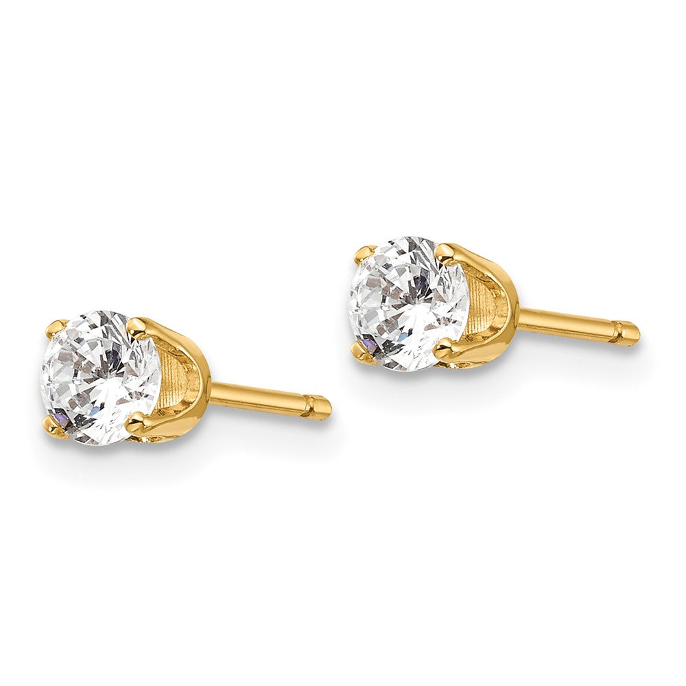 14ky .50ct. I2 K-L Diamond Stud Push-on Post Earrings - WBC