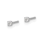 14kw .05ct I2 K-L Diamond Stud Push-on Post Earrings - WBC
