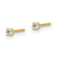 14y .10ct. I1 J-K Diamond Stud Push-on Post Earrings - WBC
