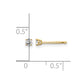 14y .10ct. I1 J-K Diamond Stud Push-on Post Earrings - WBC