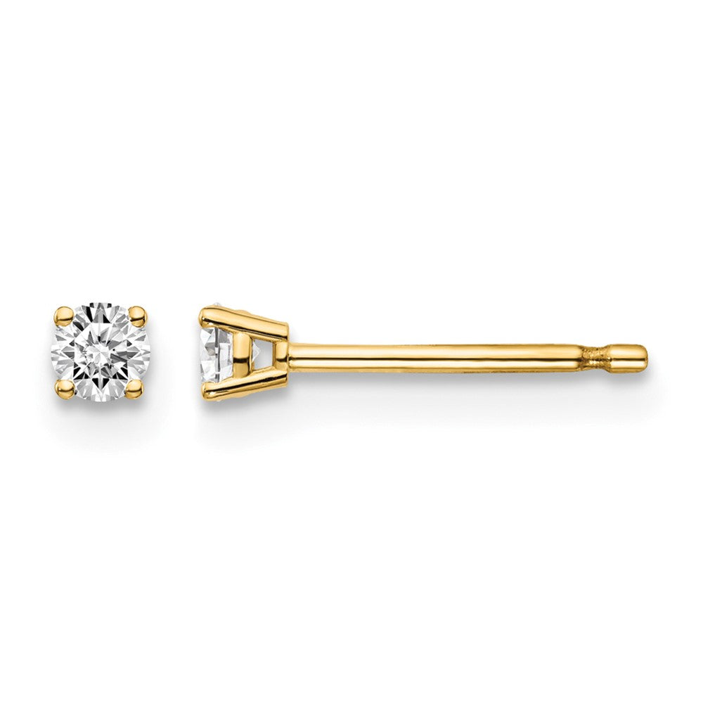 14y .10ct. I1 J-K Diamond Stud Push-on Post Earrings - WBC