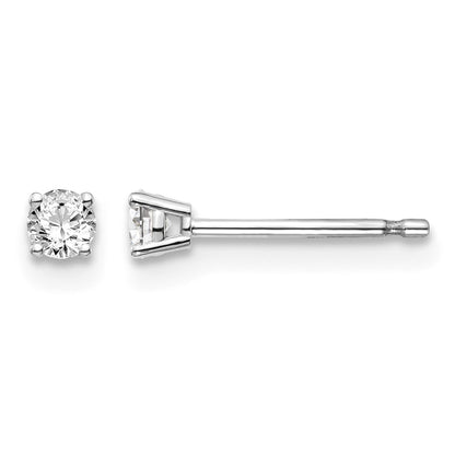 14kw .15ct I1 J-K Diamond Stud Push-on Post Earrings - WBC