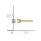 14y .20ct. I1 J-K Diamond Stud Push-on Post Earrings - WBC