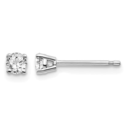 14kw .25ct I1 J-K Diamond Stud Push-on Post Earrings - WBC