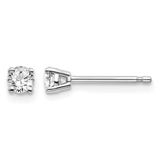 14kw .25ct I1 J-K Diamond Stud Push-on Post Earrings - WBC