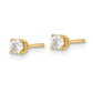 14y .30ct. I1 J-K Diamond Stud Push-on Post Earrings - WBC