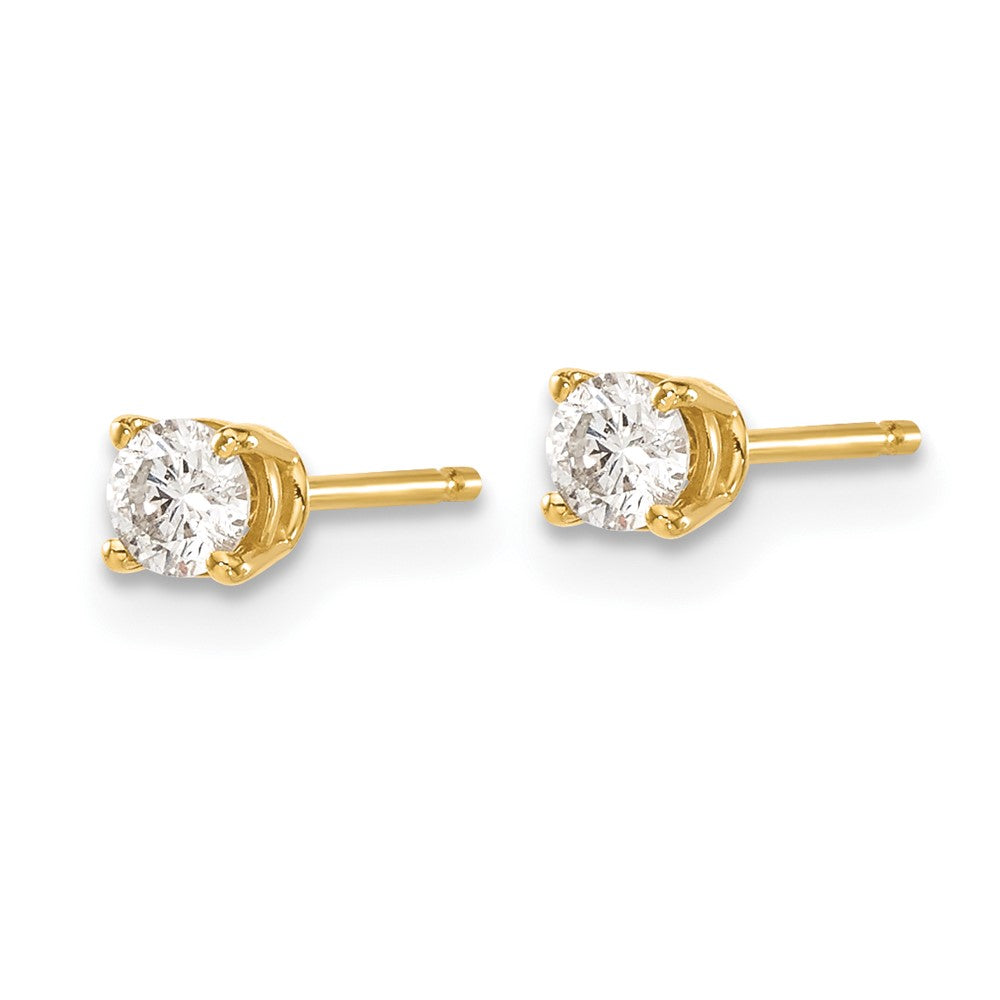 14y .30ct. I1 J-K Diamond Stud Push-on Post Earrings - WBC