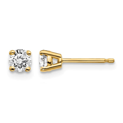 14y .30ct. I1 J-K Diamond Stud Push-on Post Earrings - WBC