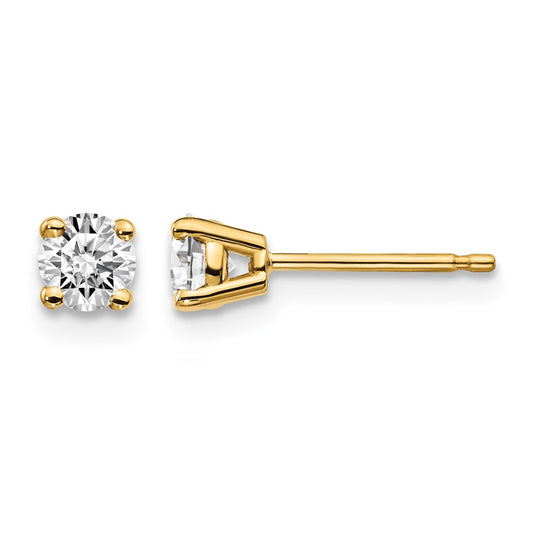 14y 30ct I1 J-K Diamond Stud Push-on Post Earrings - WBC