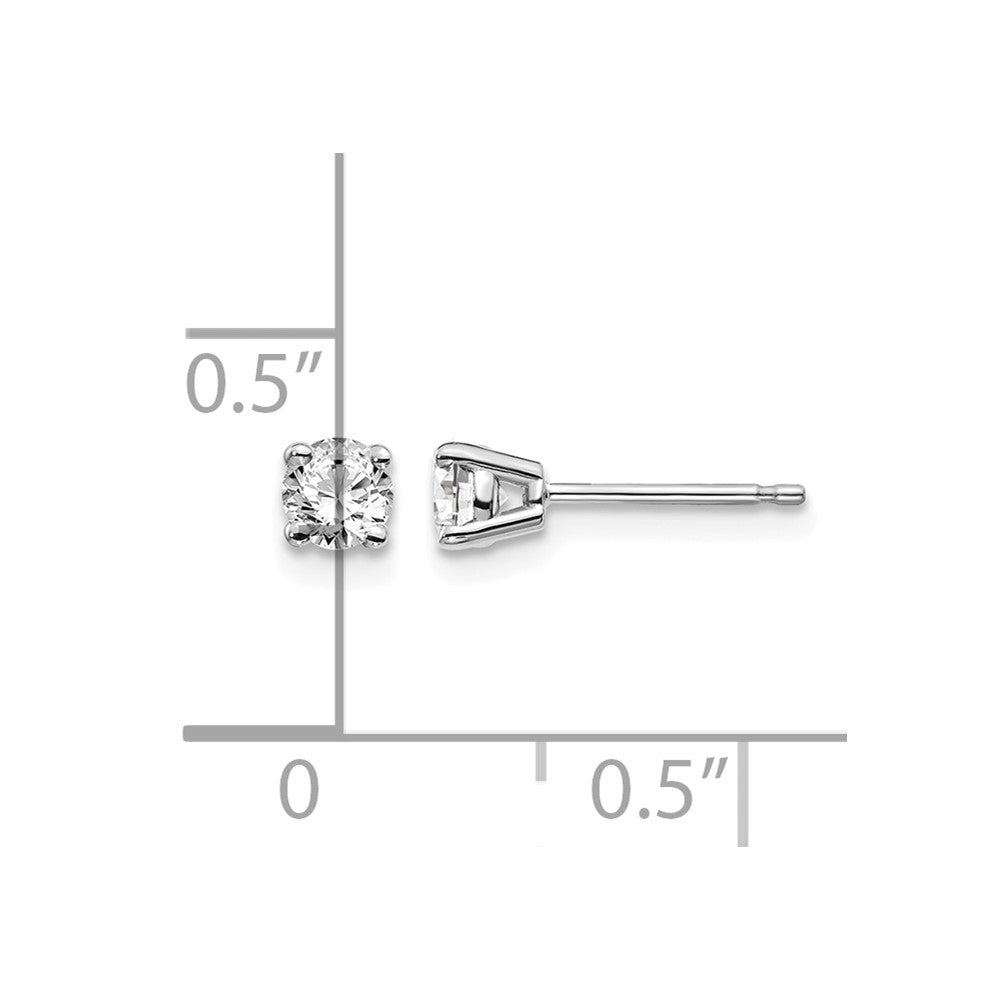 14kw .30ct I1 J-K Diamond Stud Push-on Post Earrings - WBC