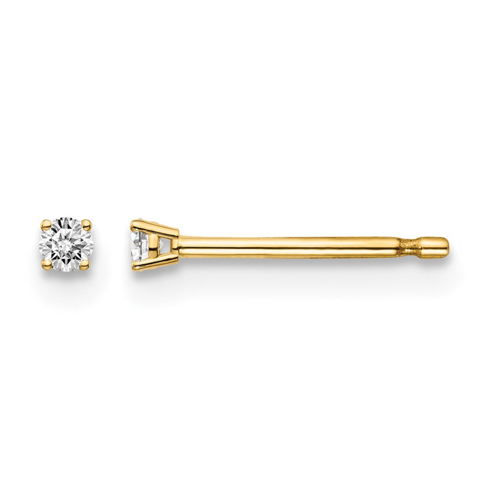 14y .05ct. I1 J-K Diamond Stud Push-on Post Earrings - WBC