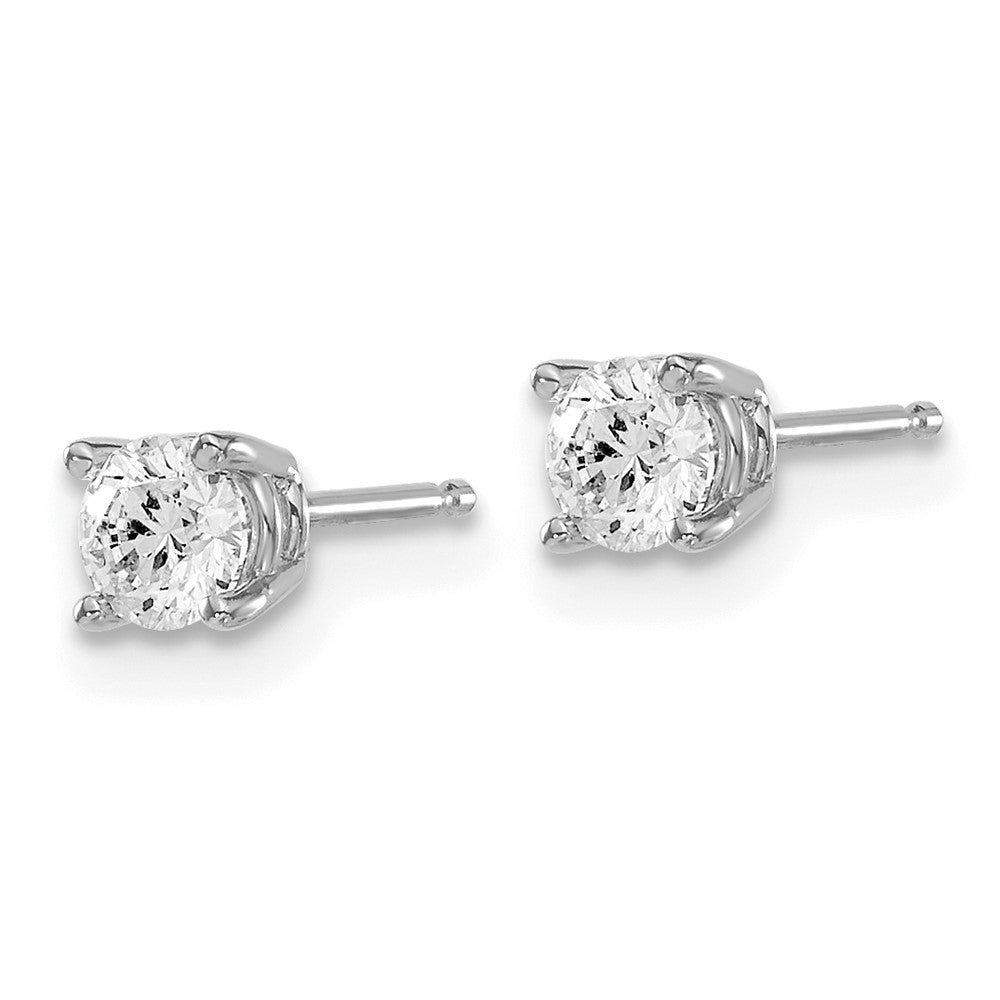 14kw .50ct I1 J-K Diamond Stud Push-on Post Earrings - WBC