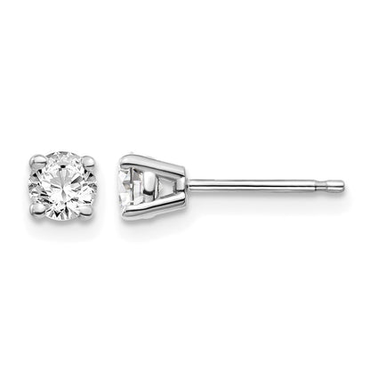 14kw .50ct I1 J-K Diamond Stud Push-on Post Earrings - WBC