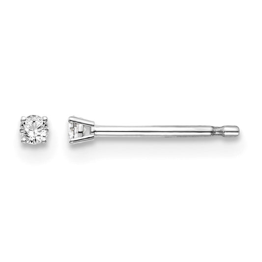 14kw .05ct I1 J-K Diamond Stud Push-on Post Earrings - WBC