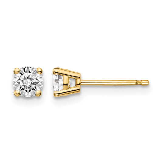 14y 60ct I1 J-K Diamond Stud Push-on Post Earrings - WBC
