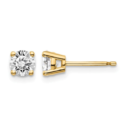 14y 75ct I1 J-K Diamond Stud Push-on Post Earrings - WBC