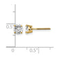 14ky 1.00ct. SI3 G-I Diamond Stud Thread on/off Post Earrings - WBC