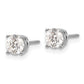 14kw 1.00ct SI3 G-I Diamond Stud Thread on/off Post Earrings - WBC