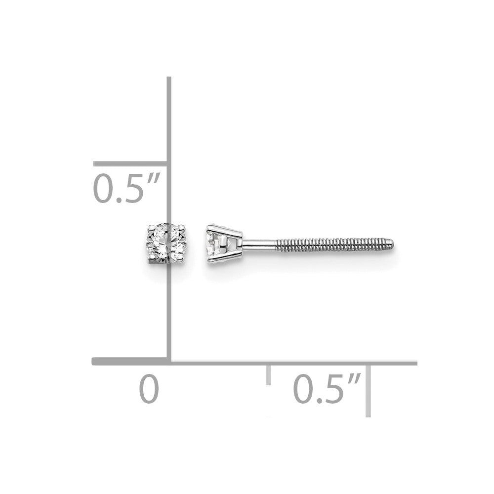 10ct VS2/SI1 G-I Diamond Stud Thread on/off Post Earrings - WBC