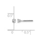 14kw .15ct SI3 G-I Diamond Stud Thread on/off Post Earrings - WBC