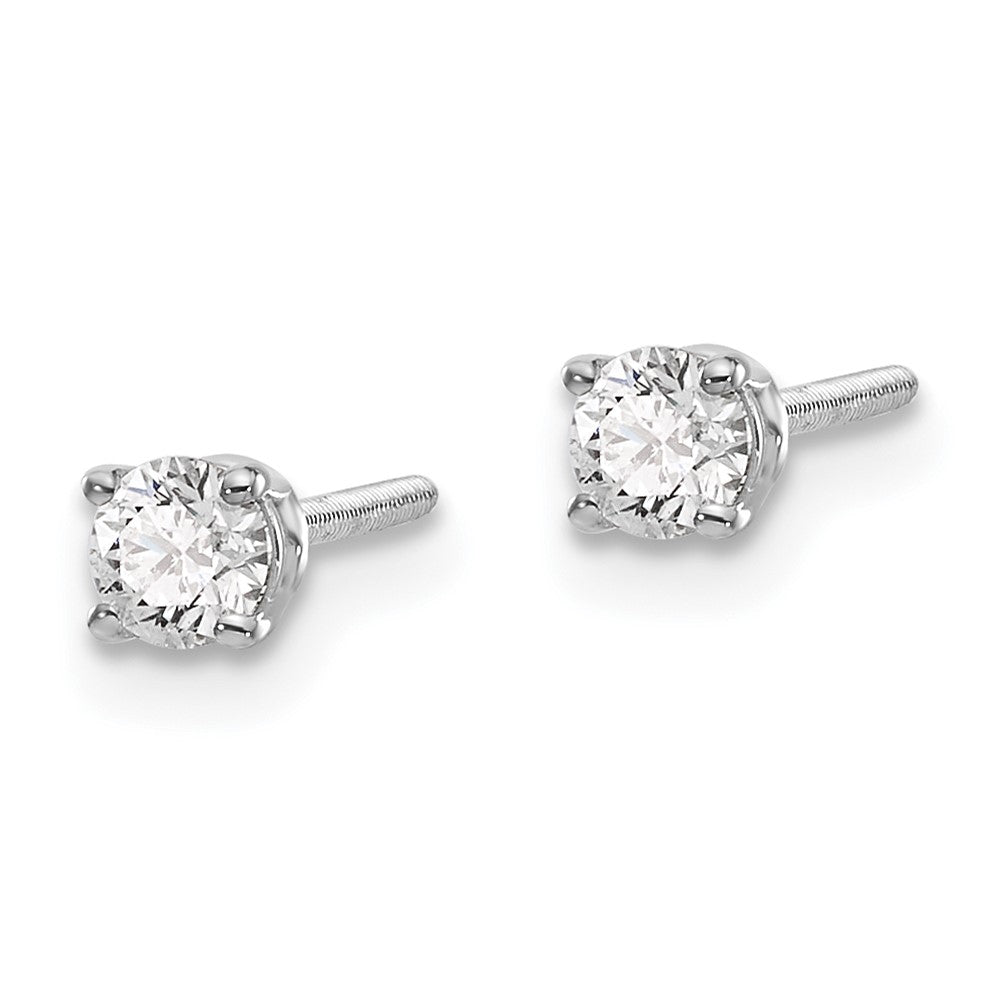 14kw .25ct VS2/SI1 G-I Diamond Stud Thread on/off Post Earrings - WBC