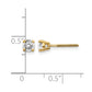 14ky .50ct. SI3 G-I Diamond Stud Thread on/off Post Earrings - WBC
