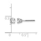 14kw .50ct SI3 G-I Diamond Stud Thread on/off Post Earrings - WBC